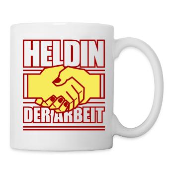 Heldin der Arbeit (Farben änderbar) - Tasse - Weiß - Rechts