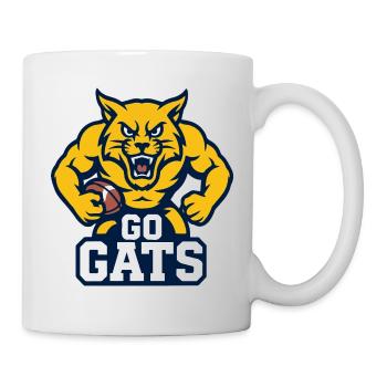 Go Cats Football Wildcat Mascot - Mug - white - Right