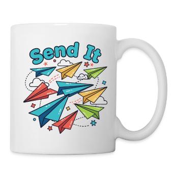 Send It Papierflugzeuge - Tasse - Weiß - Rechts