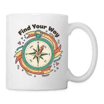 Boussole Trouve Ton Chemin - Mug blanc - blanc - Droite