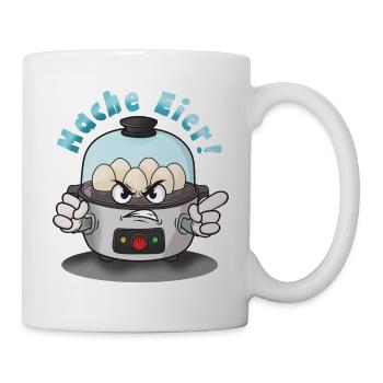 Wütender Eierbrüter Cartoon - Tasse - Weiß - Rechts