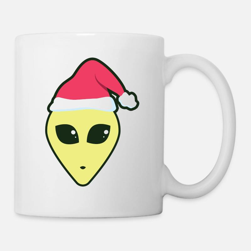 alien_santa - Tasse - Weiß