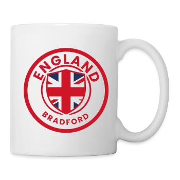 England Bradford Round Abzeichen - Tasse - Weiß - Rechts