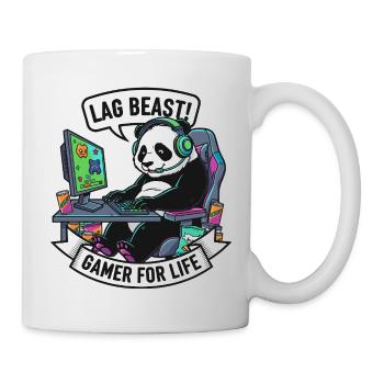Lag Beast Panda Gamer Motiv - Tasse - Weiß - Rechts