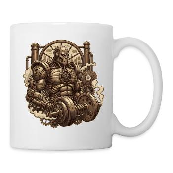 Steampunk Muskeln - Tasse - Weiß - Rechts