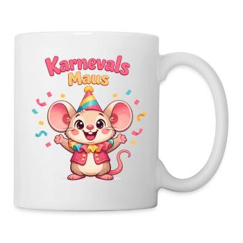 Karnevalsmaus Kölsche Mädsche – Kölle Alaaf - Tasse - Weiß - Rechts