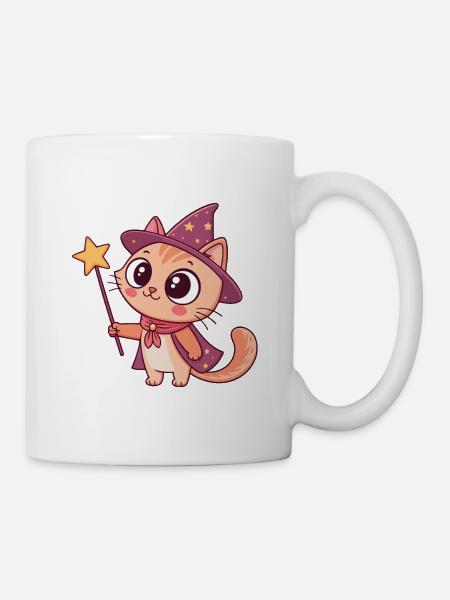 Pastell-Magier-Kätzchen - Tasse - Weiß