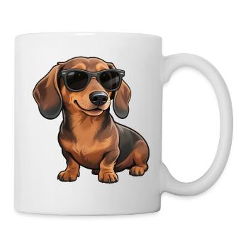 Cool Dachshund Sunglasses Summer Sun Sweet Joy - Mug - white - Right