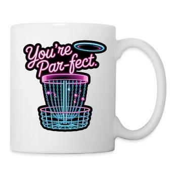 Du bist Perfekter – lustiges Disc-Golf-Meme - Tasse - Weiß - Rechts