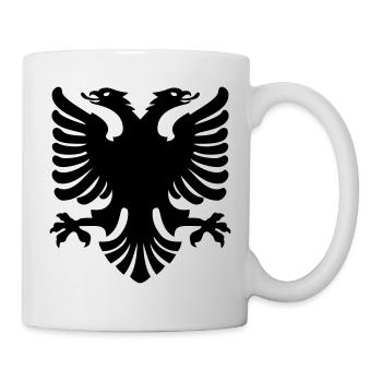 Shqipe Adler – Albanien Doppelkopf Nationalflagge - Tasse - Weiß - Rechts