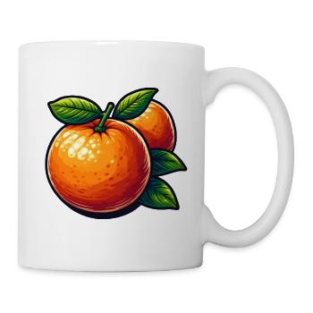 Oranges cartoon éclatantes - Mug blanc - blanc - Droite