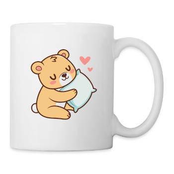 Soft Cuddle Teddy Bear - Mug - white - Right