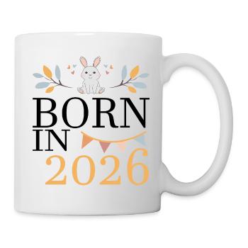 Née en 2026 Cadeau de la maman de Baby Bunny Soon - Mug blanc - blanc - Droite