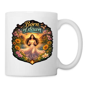 Geboren aus der Morgendämmerung - Tasse - Weiß - Rechts
