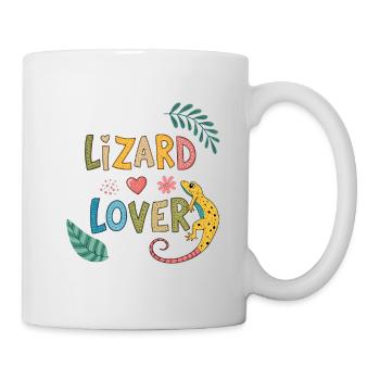 Lizard Lover — Tropische Farben - Tasse - Weiß - Rechts
