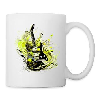 E-Gitarre Gitarre Gitarrist Musik Instrument Rock - Tasse - Weiß - Rechts