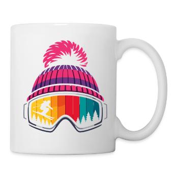 Après Ski Skier Hat Ski Goggles Sports d’hiver - Mug blanc - blanc - Droite