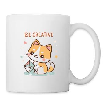 Chat Créatif  - Mug blanc - blanc - Droite