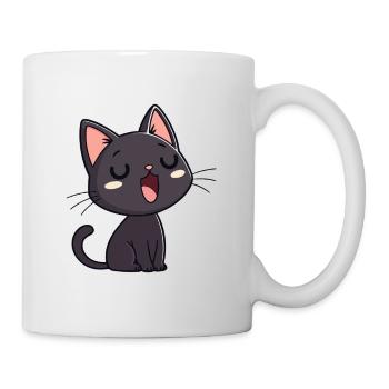 Black Kitten Yawn Sweet - Mug - white - Right