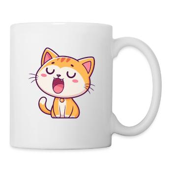 Cute Kitten Smiling - Mug - white - Right