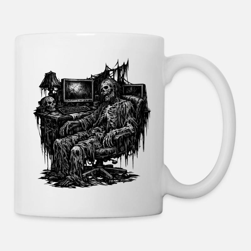 Monday morning in the office: Rotting on the laptop - Mug - white
