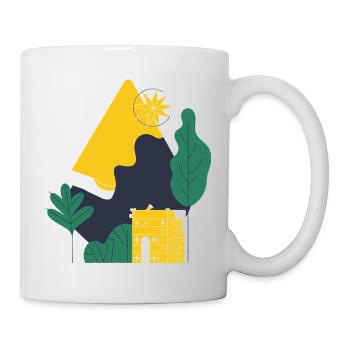 Abstrakte Wüstenlandschaft - Tasse - Weiß - Rechts