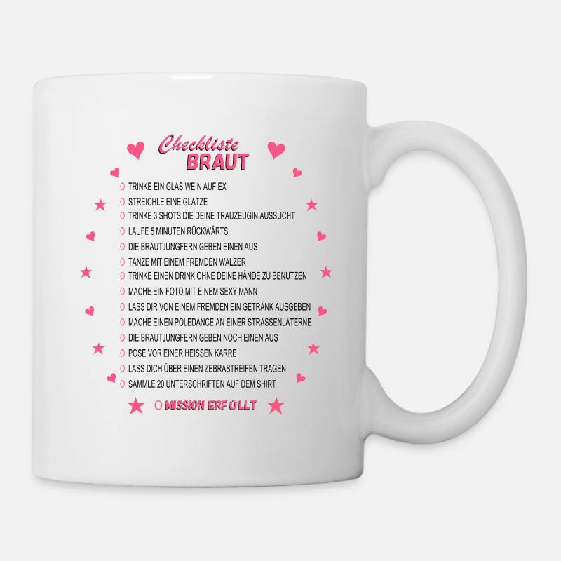 Bridal Checklist Pink - Mug - white