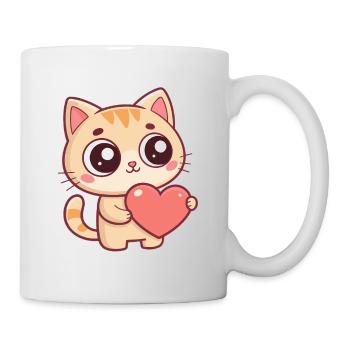 Chaton Coeur Doux - Mug blanc - blanc - Droite