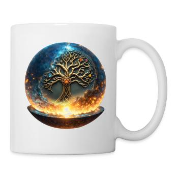 Baum des Lebens im Ballon - Tasse - Weiß - Rechts