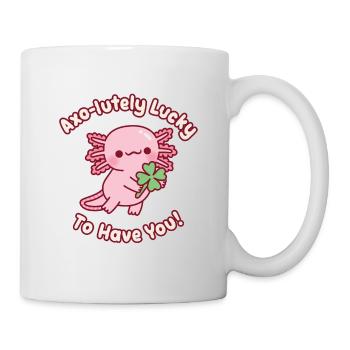 Mignon Axolotl Trèfle Axo-Lutely Lucky To Have To - Mug blanc - blanc - Droite