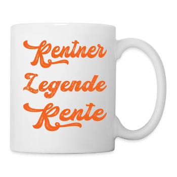 Typographie rétro orange 2028 Retraité 2026 - Mug blanc - blanc - Droite