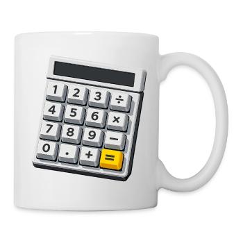 Calculatrice de costumes de carnaval Professeur de maths - Mug blanc - blanc - Droite