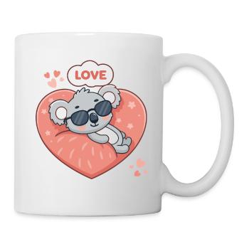 Koala-Liebe, auf Pink Heart zu liegen - Tasse - Weiß - Rechts