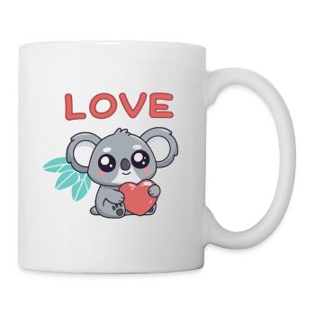 Koala-Herz-Liebe Kawaii - Tasse - Weiß - Rechts
