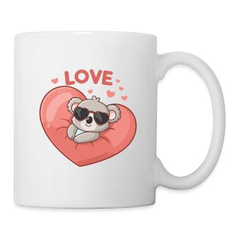 Koala-Liebe auf Pink Heart - Tasse - Weiß - Rechts