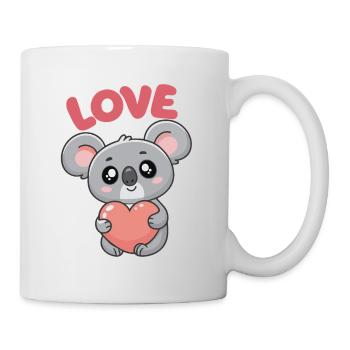 Koalaherz liebt süße Illustration - Tasse - Weiß - Rechts
