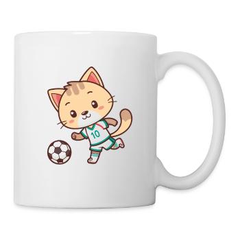 Cat football player number 10 - Mug - white - Right