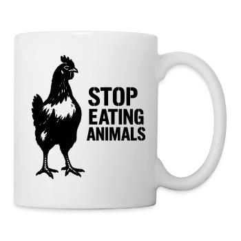 Conscience végane de l’image de Crow - Mug blanc - blanc - Droite