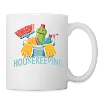 Lustiges Putzen Design - Tasse - Weiß - Rechts