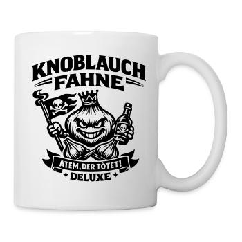 Knoblauch Knobi Fahne Deluxe - Tasse - Weiß - Rechts