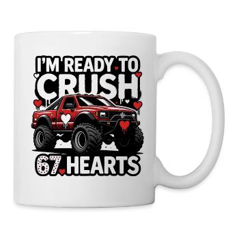 Écraser les Cœurs MonsterTruck - Mug blanc - blanc - Droite