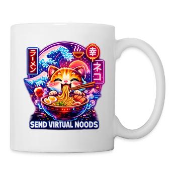 Kawaii Katze Ramen Nudeln Anime Katze - Tasse - Weiß - Rechts
