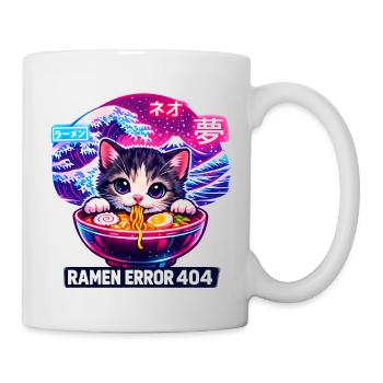 Ramen Noodles Cat Lover Retro Kawaii Cats - Mug - white - Right