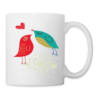 birds in love - Mug - white - Right