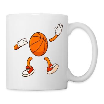 Funny Basketball Character Cartoon Design - Mug - white - Right