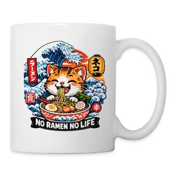 Ramen Cat Wave off Kanagawa - Mug - white - Right