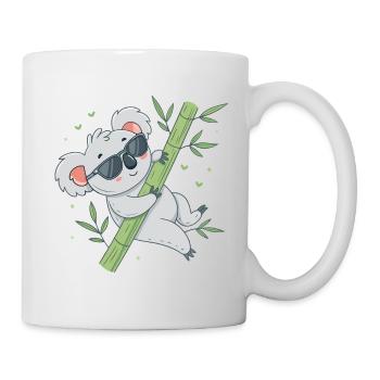 Koala auf Bambus mit Brille - Tasse - Weiß - Rechts