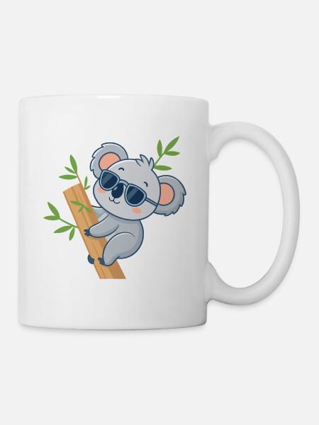 Koala auf Casual Bambus - Tasse - Weiß