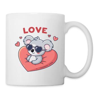 Koala-Liebe, Herz und Gläser - Tasse - Weiß - Rechts