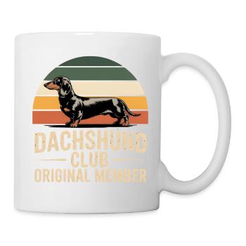 Vintage Dachshund Club - Retro Dackel Dog Gift - Mug - white - Right